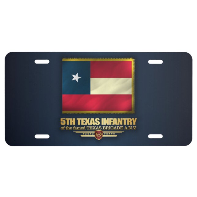 5th Texas Infantry License Plate (Front)