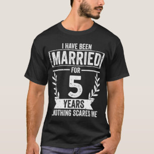 5th Wedding Anniversary 5 Year Marriage Day Gift T-Shirt