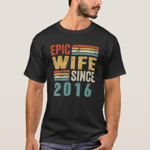 5Th Wedding Anniversary 5 Years Epic Wife Since 20 T-Shirt