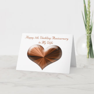 5th. Wedding Anniversary Card to Husband and Wife