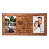 5th Wedding Anniversary Cherry Double Photo Frame (Front)
