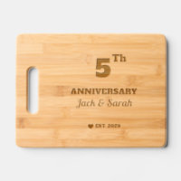 5th Wedding Anniversary Custom Couple Name