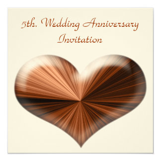 5th. Wedding Anniversary Invitation