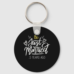 5th Wedding Anniversary Keychain