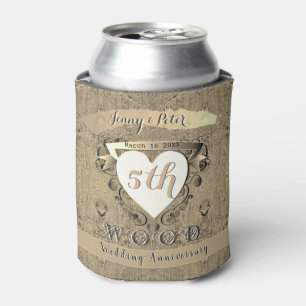 5th Wedding Anniversary "Wood" Beverage Cooler