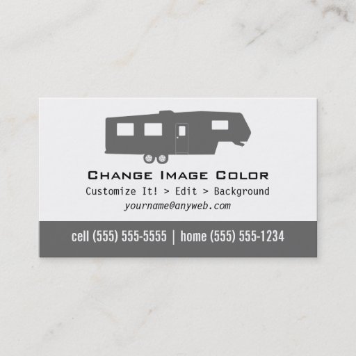 Customizable 5th Wheel RV - Personal Business Card