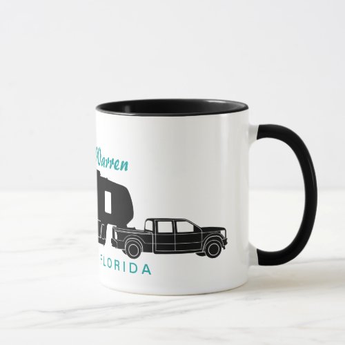 5th Wheel RV Silhouette Graphic Mug