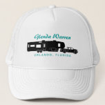 5th Wheel Rv Silhouette Graphic Trucker Hat at Zazzle