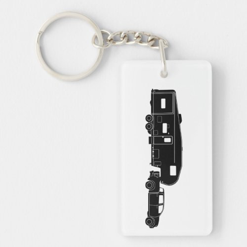 5th Wheel  Toy Hauler Silhouette on Keychain