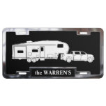 5th Wheel Trailer On License Plate at Zazzle