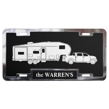 5th Wheel Trailer On License Plate by rv_lifestyle at Zazzle