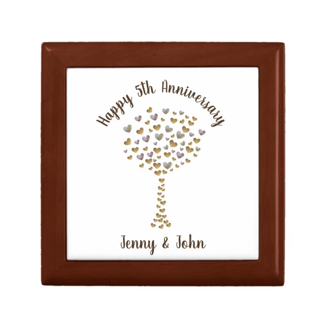5th wood wedding anniversary  gift box (Front)