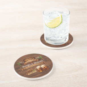 5th Wood Wedding Anniversary Party Thank You Gifts Coaster