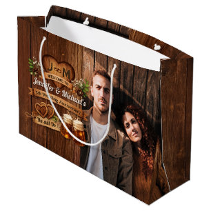 5th Wood Wedding Anniversary Party Thank You Gifts Large Gift Bag