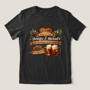 5th Wood Wedding Anniversary We Still Do keepsake Tri-Blend Shirt