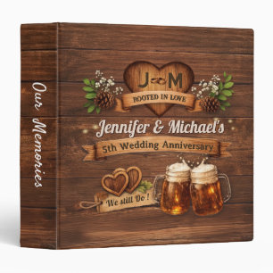 5th Wood Wedding Anniversary We Still Do Photo 3 Ring Binder