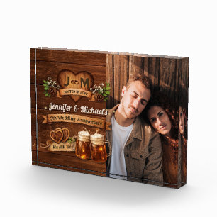 5th Wood Wedding Anniversary We Still Do Photo Block