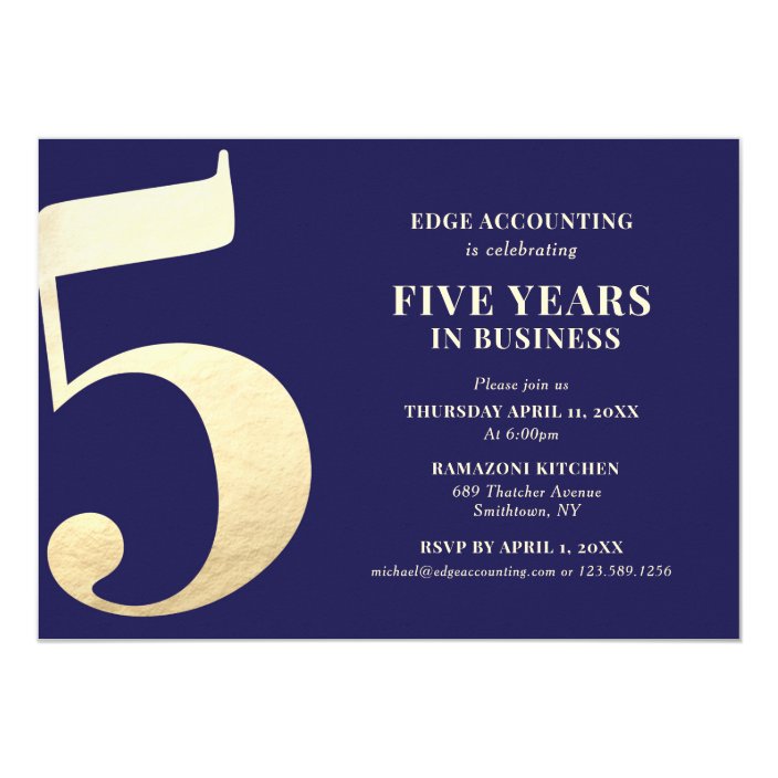 5th Year Anniversary Invitation | Zazzle.com