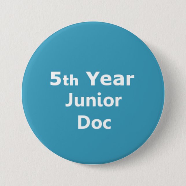 5th Year Junior Doctor badge Pinback Button (Front)