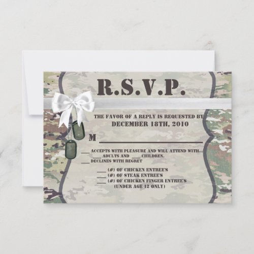 5x35 RSVP Card Army Air Force  OCP Camo Unifo