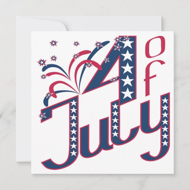 5x5 4th of July Party Invitation (Front)