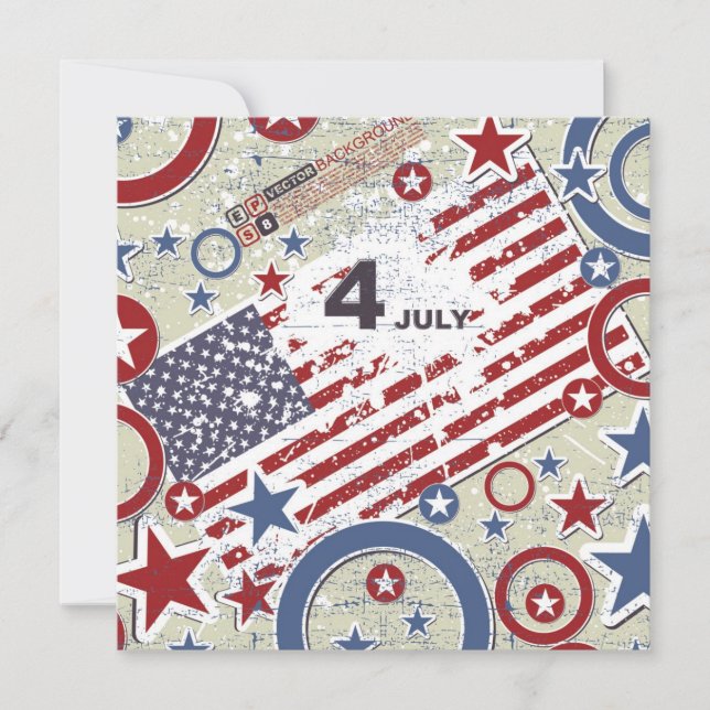 5x5 4th of July Party Invitation (Front)