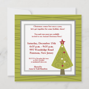 5x5 Decorated Christmas Tree Invitation