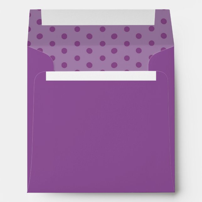 5x5 Purple Envelope with Purple Polka Dots (Back (Bottom))
