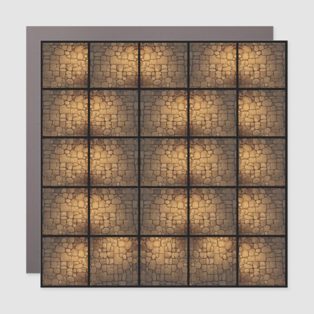 5x5 Stone Magnetic Gridmap test Car Magnet (Front)