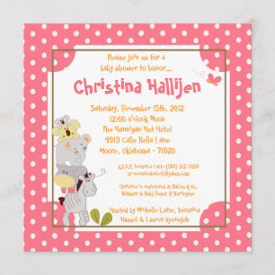 5x5 Tropical Punch Jungle Baby Shower Invitation