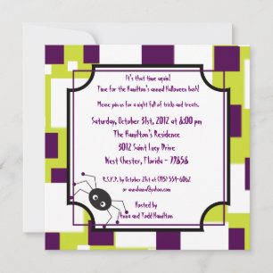 5x5 Witchy Ways Purple Halloween Party Invitation