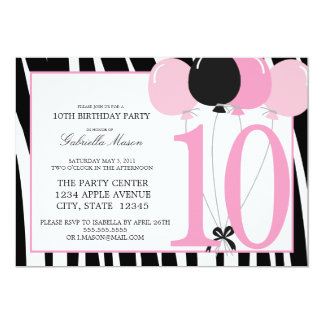 10Th Birthday Invitation Ideas 8