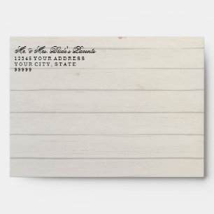 5x7 A2 Rustic Country Wood Board Hydrangea Floral Envelope