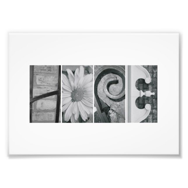 5x7 Alphabet Letter Photography Hope Print (Front)