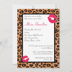 5x7 Animal Print Bachelorette Invitation