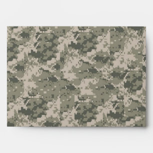 5x7 ARMY ACU Camo Outside Gray Inside Envelope