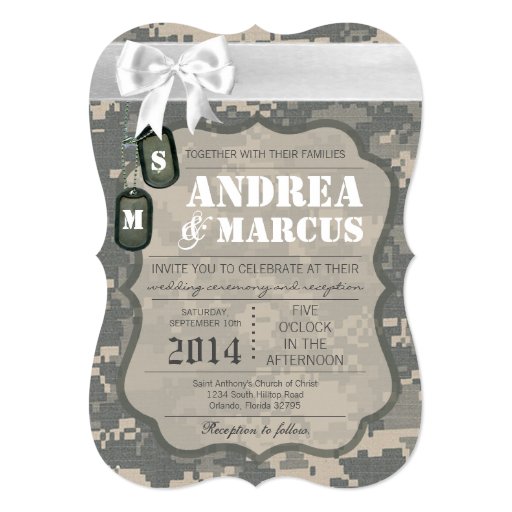 Army Wedding Invitations 2