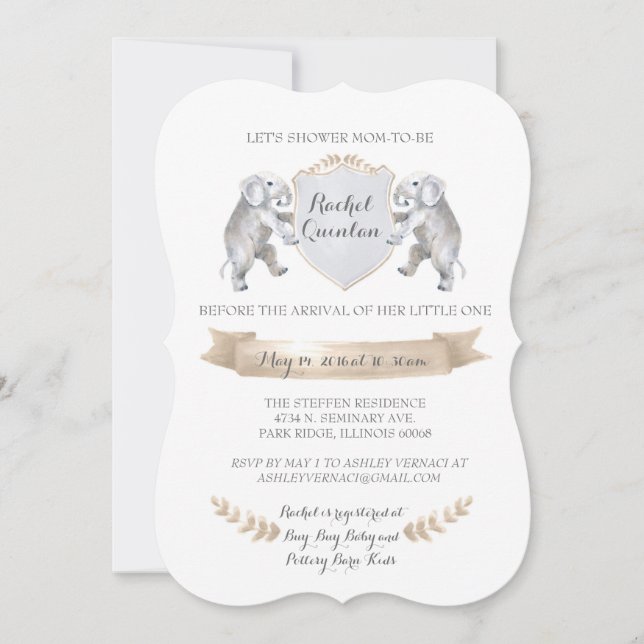 5x7 Baby Shower Invitation (Front)