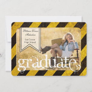 5x7 Bio Hazard Crime Scene Tap Senior Announcement