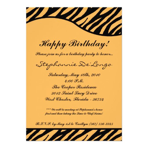Tiger Birthday Party Invitations 7