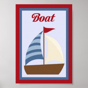 5X7 Boat Nautical Wall Art