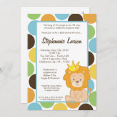 5x7 Boy King of the Jungle Baby Shower Invitation (Front/Back)