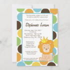 5x7 Boy King of the Jungle Baby Shower Invitation