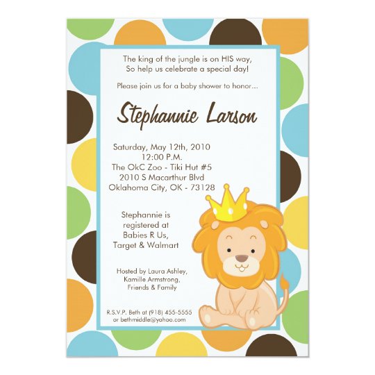 King Of The Jungle Invitations 9