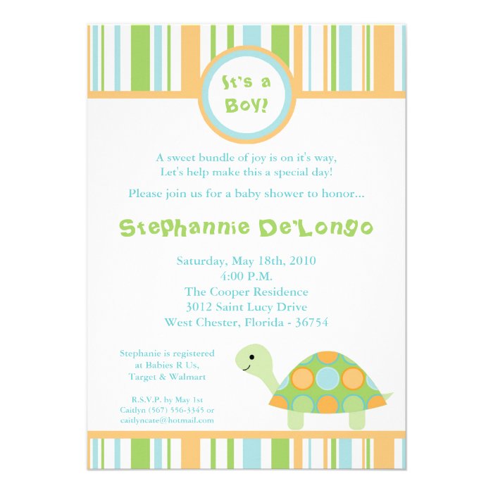 Sea Turtle Baby Shower Invitations, 110 Sea Turtle Baby Shower