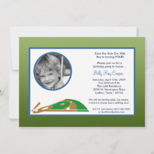 5x7 Boy Sports Baseball Baby Shower Invitation