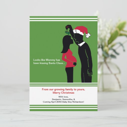 5x7 Christmas Pregnancy Announcement Cards Mommy Zazzle