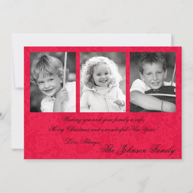 5x7 Christmas XMAS Happy Holiday PHOTO Card (Front)