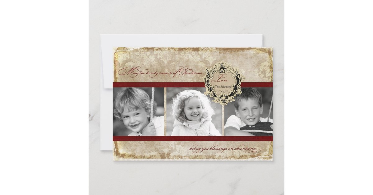 5x7 Christmas XMAS Happy Holiday PHOTO Card | Zazzle.com