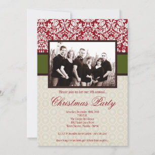 5x7 Christmas XMAS Happy Holiday PHOTO Invitation